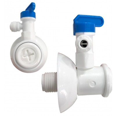 CONECTOR ROSCA 1/2 COM VÁLVULA E ENGATE TUBO 1/4